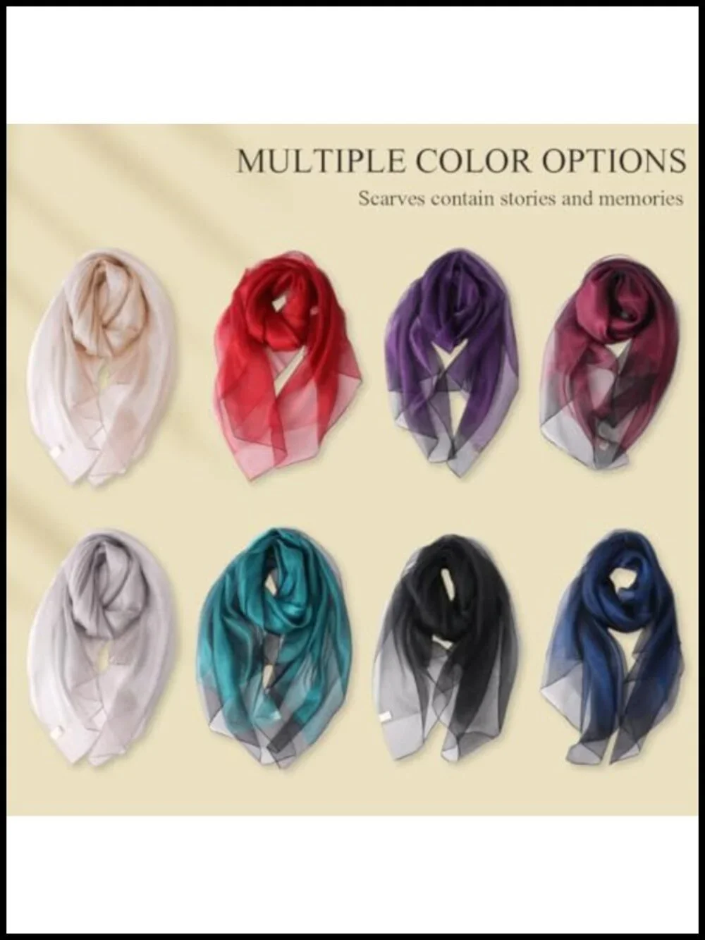 LumiSyne Organza Silk Scarf Shawl Wrap Bridal Party Evening Dress Accessory